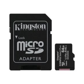 Kingston microSD-kortti, 64GB, UHS-I U1 / Class10